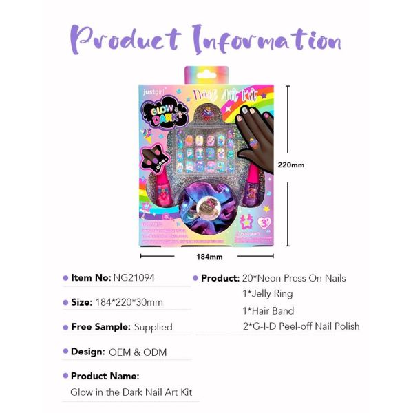 Delicate Easy To Use DIY Nail Art Kit For Pretend Play With GID Nail Polish