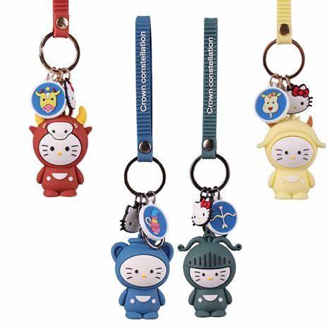 3D Soft Silicone Rubber Anime PVC Keychain Holder Personalized Full 3D BPA Free