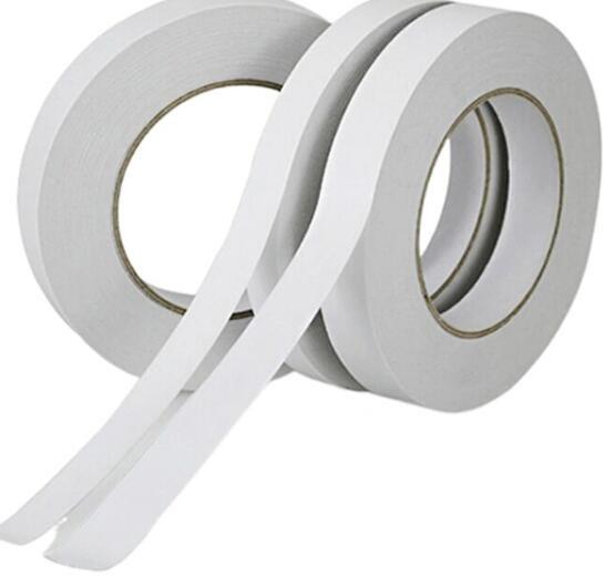 Solvent Base / Hot Melt Double Sided Paper Embroidery Tape With Hot Melt / Solvent