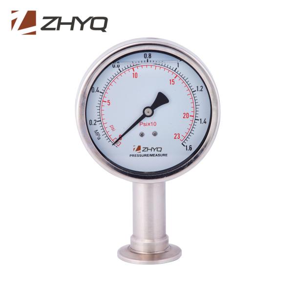 Petroleum Fiber Food Homogenizer Pressure Gauge Anti Corrosion Clamp Connection