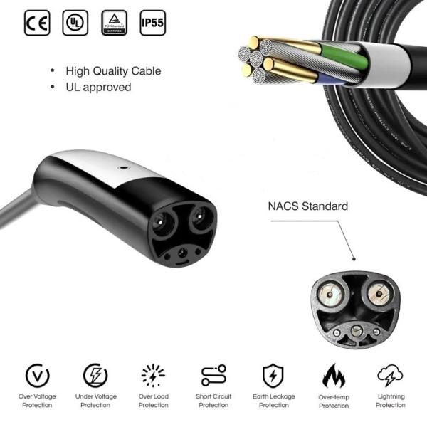 5M Tesla Charger Cable AC 32A 40A 50A 60A 80A EV Charger Accessories