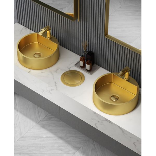 Modern Round Stainless Steel Vessel Sinks Stain Resistant Odor Resistant