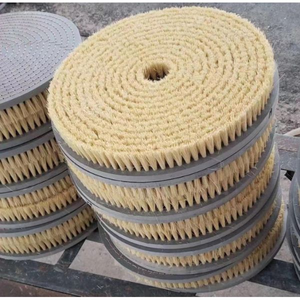 Custom Industrial Brush Abrasive Sisal Disc Brush Mexico Imported Sisal Polishing/Grinding Disk Brush