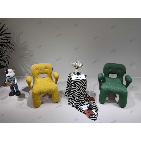Customized Simple Modern Single-Person Lounge Chair Comfortable Fabric Accent Armchair for Apartment Dining Portable Salon Sofa