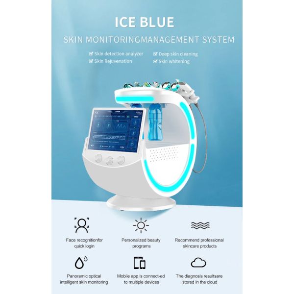 Smart Ice Blue Skin Analyzer Professional Hydrafacial Machine Lifting Hydra Facial Machine