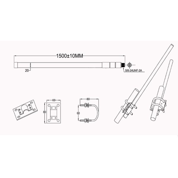 Customized LoRa Antenna 915MHz 868MHz Outdoor Helium Antenna 8dBi 10dBi 12dBi,High Gain Fiberglass LoRa Helium Antenna