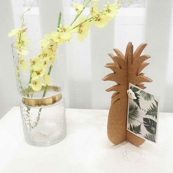 Forma decorativa do abacaxi do ODM Cork Boards Table Handicrafts 3D do OEM