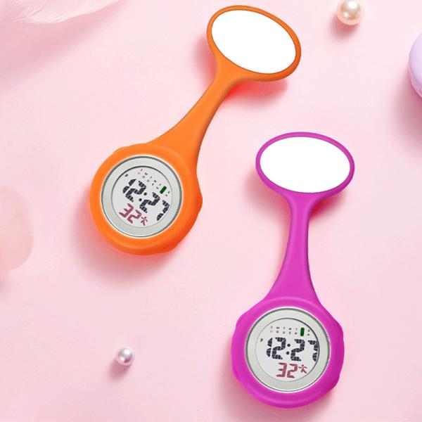 Digital Nurse Watch Silicone Nurse Watches Brooch Lapel Rubber Sleeves Medical Clocks Fob Doctor Watch Nursing Gifts