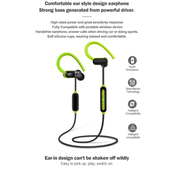 OEM AAA Sports Bluetooth Earbuds With Earhook 55cm Cord Length