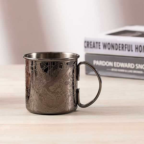 LFGB нержавеющая сталь Вино стекло Черная мула кружка для коктейлей свадебный подарок напиток