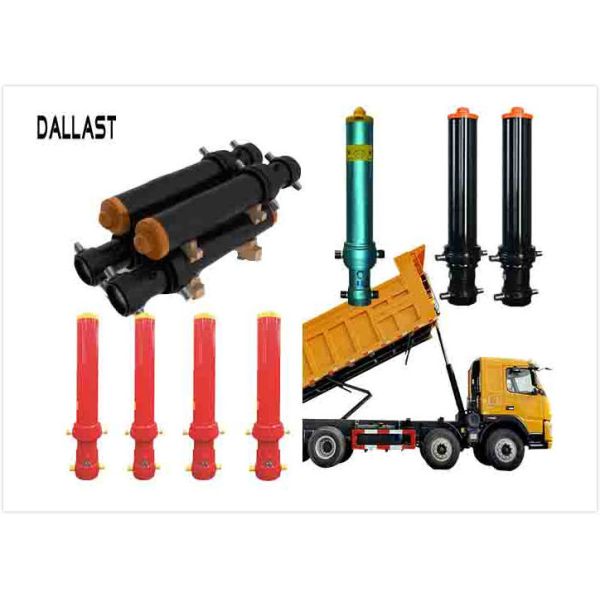 Standard Hydraulic Lift Cylinder Multi Stage Single Acting Chrome for Truck Lifting