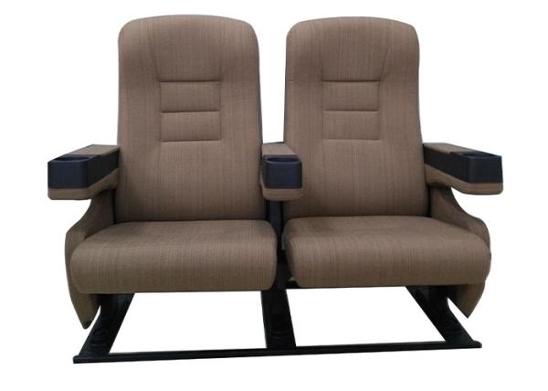 Fashionable Public Theater Seating With Wooden Writing Pad Foldable Cinema Chairs