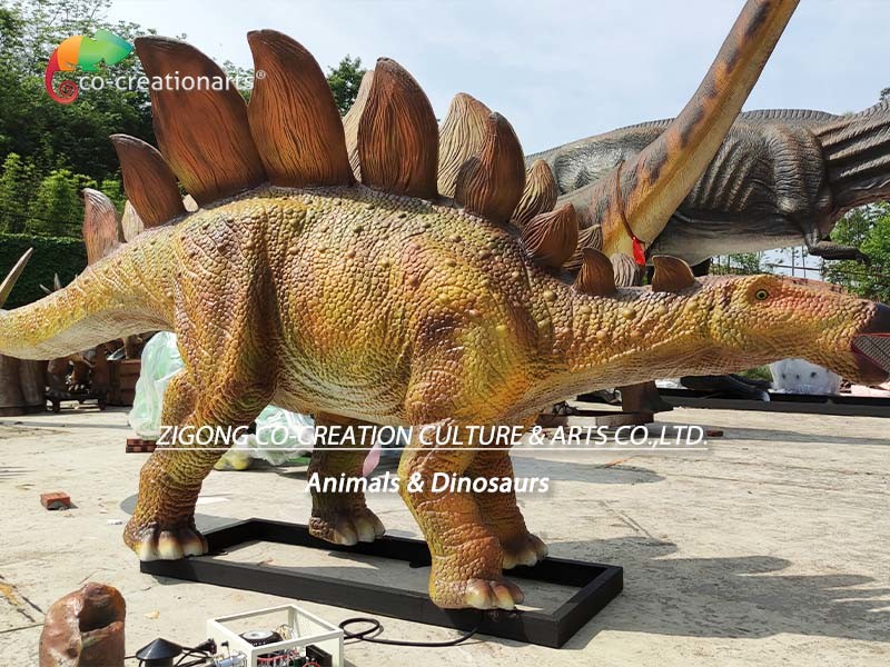 Живой размер Стегозавр Аниматоронный Реалистичный вид Динозавры Для декорации тематического парка