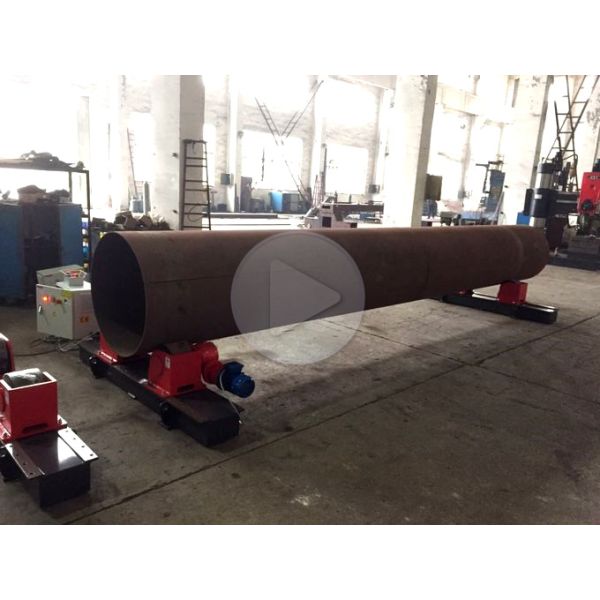 Резина и сталь вращателя заварки трубы винта руководства катят емкость нагрузки кроватей 20Т ролика заварки