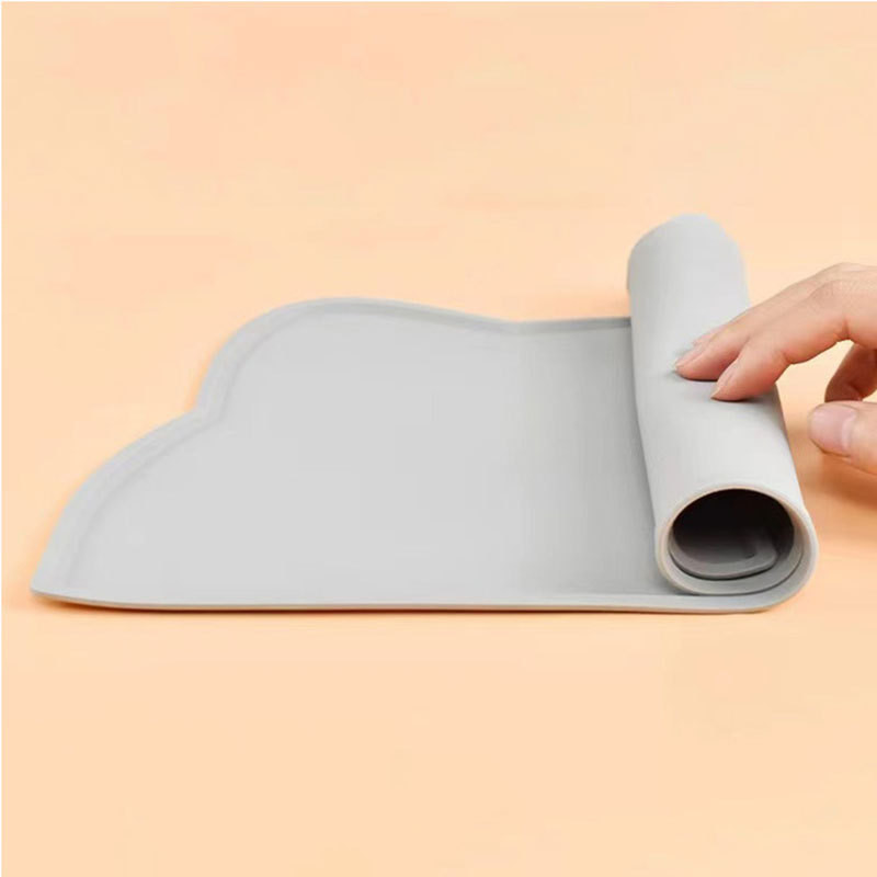 Силиконовый коврик для домашних животных для пола водонепроницаемый нескользящий коврик для кормления домашних животных поднятый край кошачий коврик для путешествий