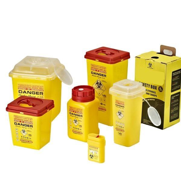 3L 5L 10L Medical Waste Disposable Plastic Sharp Boxes Medical Sharp Container Disposable Multiple Styles 30L 8Gal