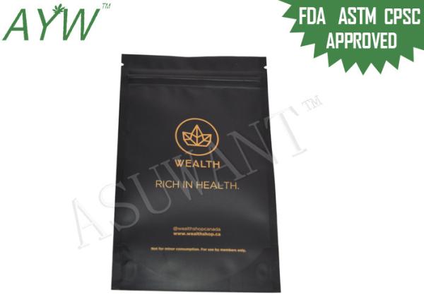 Healthy Matte Mylar Tiny k Bags For Drugs , Food Bags Packaging With Top Opened Zipper