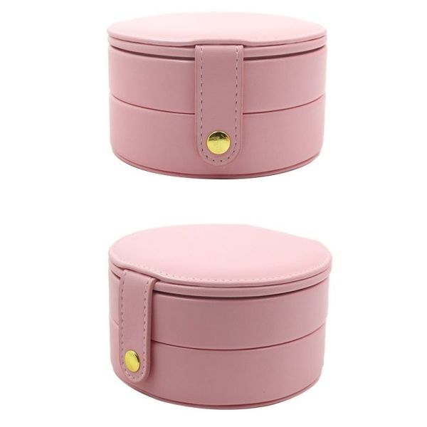 Cajas redondas de joyas de lujo 10.9*10.2*5.9cm Caja de embalaje de papel Impresión de logotipo personalizado