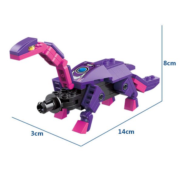 Unisexo 6 em 1 Dinossauro poderoso brinquedo transformador Mecha Tyrannosaurus Ótimo presente para 7-12