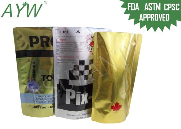 Matte Small Laminated Foil Gusseted Bags 250g HP Toner Moisture Proof