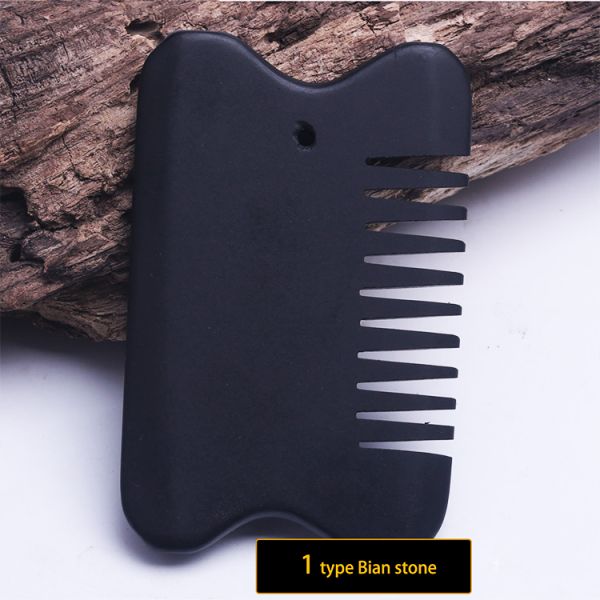 Different Shapes Obsidian Stone Guasha Comb Massager for Facial Beauty Health Care
