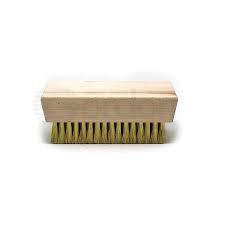 Hardwood Handle Brass Brush 6 Inches Handle Length Stiff Bristles for Intensive Cleaning