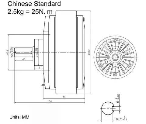 DC12V 2000mm Magnetic Powder Brake Tension Controller