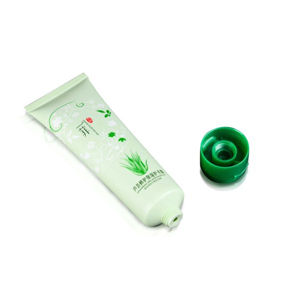 Flexiable Lotion Tube Packaging / Plastic Flip Top Cap Cosmetic Soft Tube
