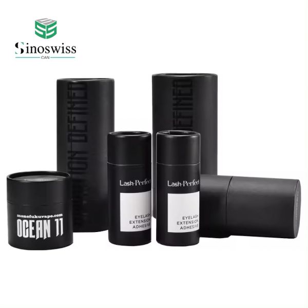 Sealed Design Paper Tube Canister Fully Recyclable Paperboard Tube Packaging For Gifts
