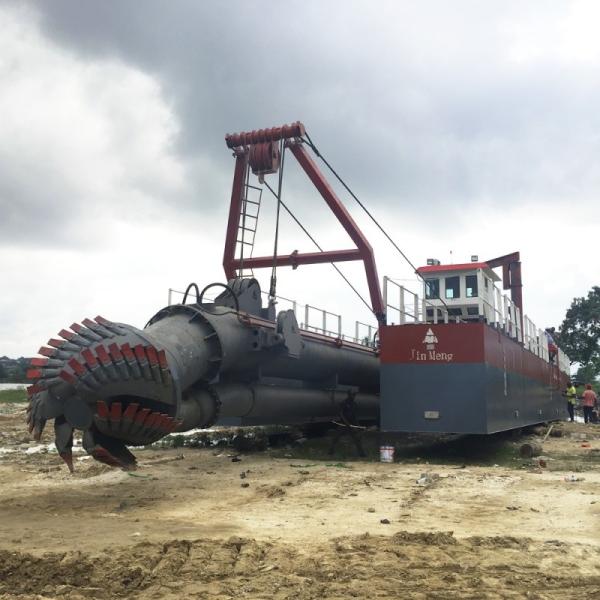 Máquina de dragado de ríos excavadora de arena de bombeo 1662kw potencia del conductor diesel