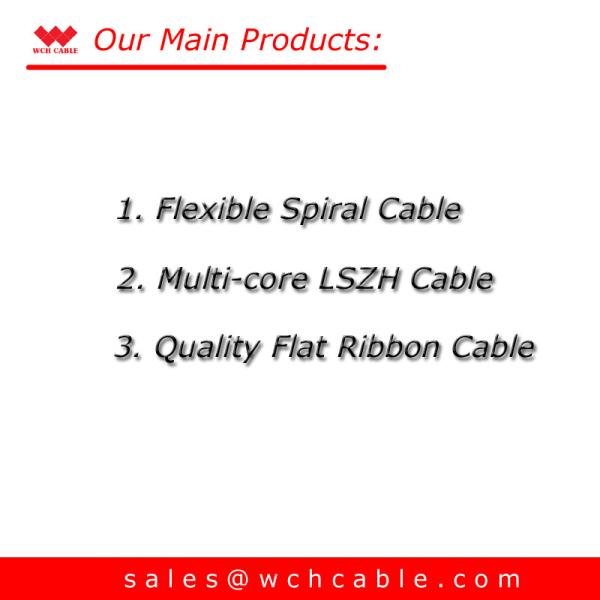 UL20280 (26AWG) 8 Conductors Oil Resistant TPU Spiral Cable Blue Jacket with Colorful PP Insulated Wire