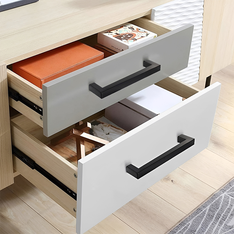 Thickened Stainless Steel Square Tube Pull Handles Light Luxury Simple Black Cabinet & Wardrobe Door Pulls
