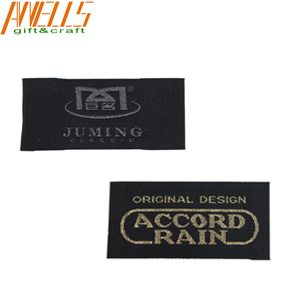 Fashion Design Woven Clothes Label Heat Cut Border For Shirt Bags