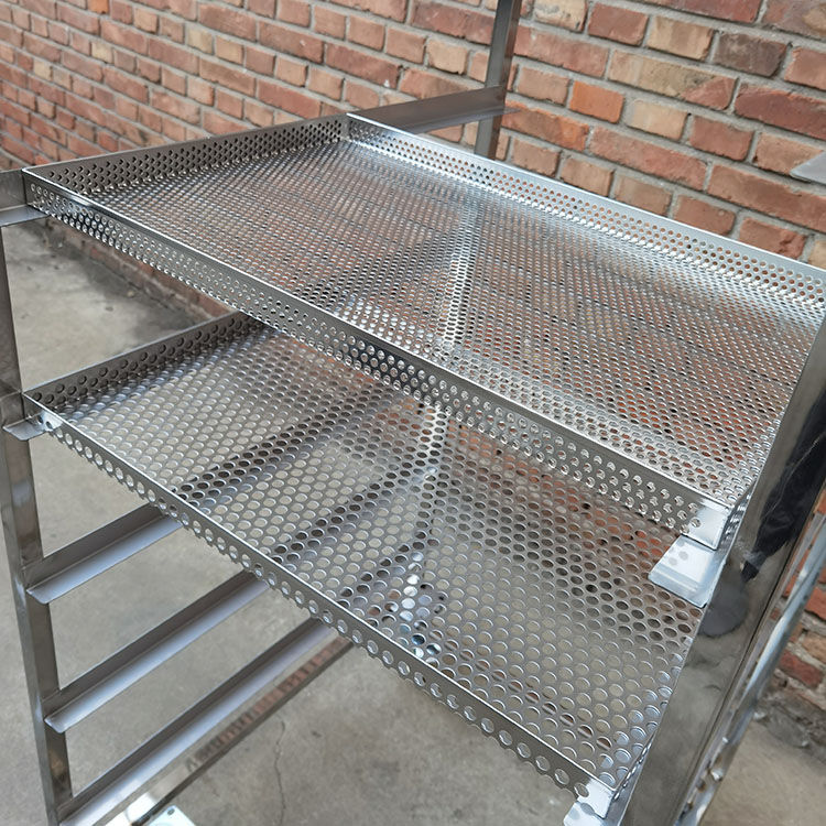 Professional 304 316 Stainless Steel Baking Drying Cooling Trolley with Trays