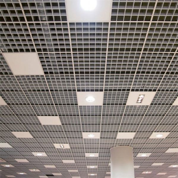 150x150mm Aluminum Metal Ceiling Open Cell Lay On Grid Ceiling