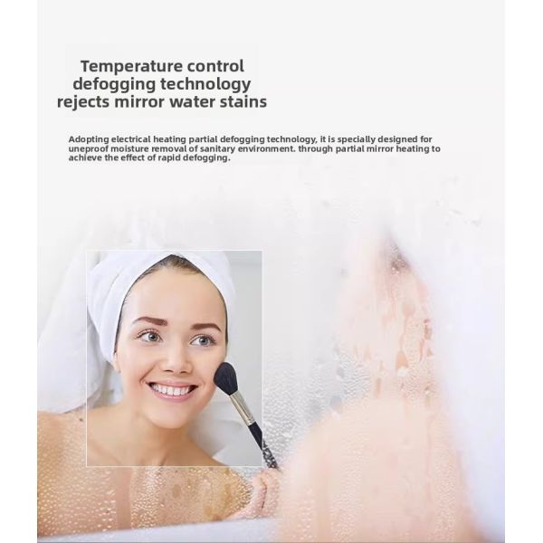 Premium Modern Luxury LED Bath Mirror Touch Switch Elegant Square Design for Hotels Elegant Apartments Hot Selling for Washrooms
