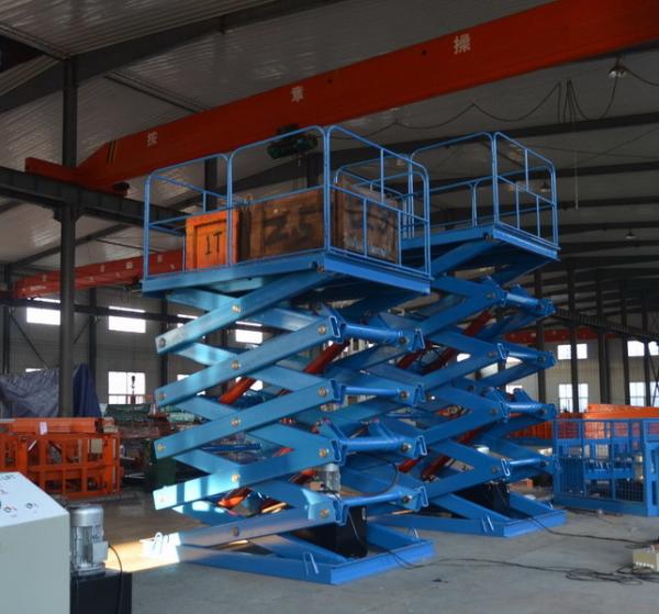 Stable And Safe Stationary Hydraulic Scissor Lift For Cargo Transportation
