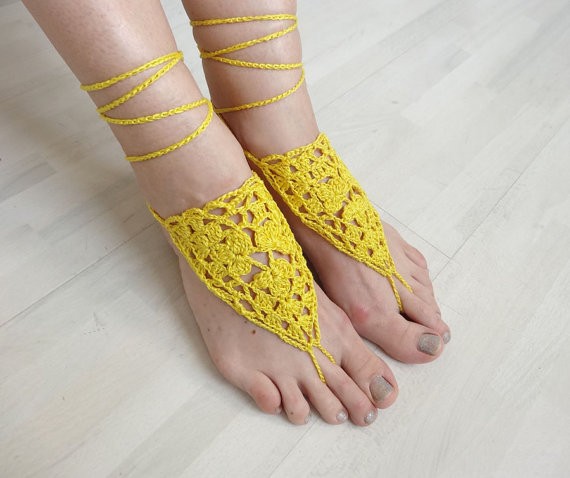 Barefoot Sandals, Nude shoes, Foot Jewelry, Wedding, Victorian Lace, Sexy, Anklet , Bellyd