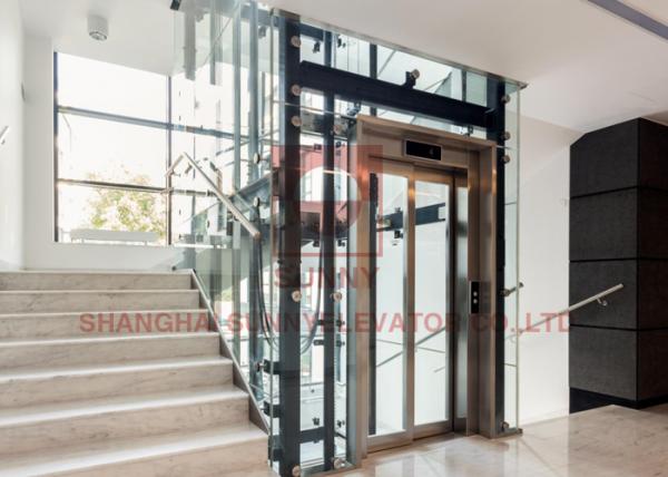 Premium Two Panels Center Opening Elevator Cabin Door Smooth Automatic Operation