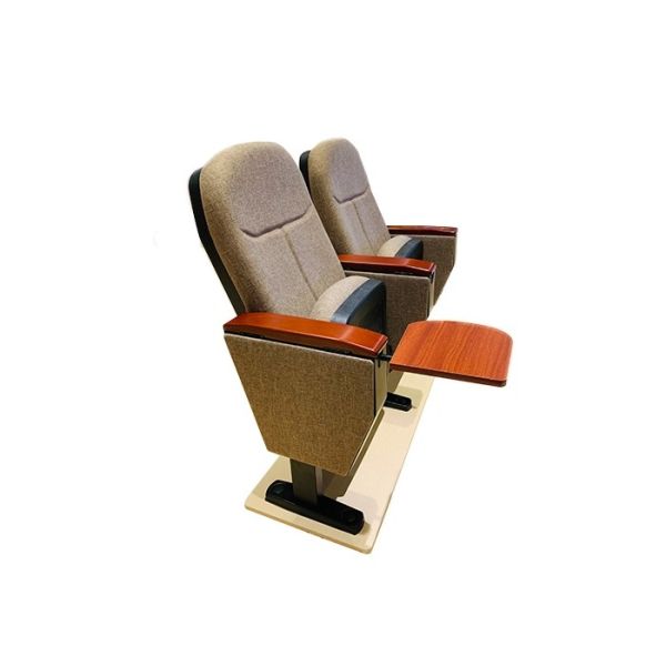 Chaises en bois en caoutchouc solides escamotables d'amphithéâtre d'église d'accoudoir