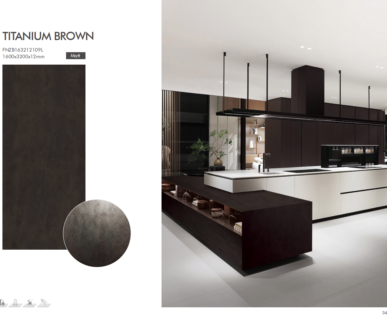 Baldosas de porcelana para suelo 800x800 con acabado mate, adecuadas para baños, losa marrón