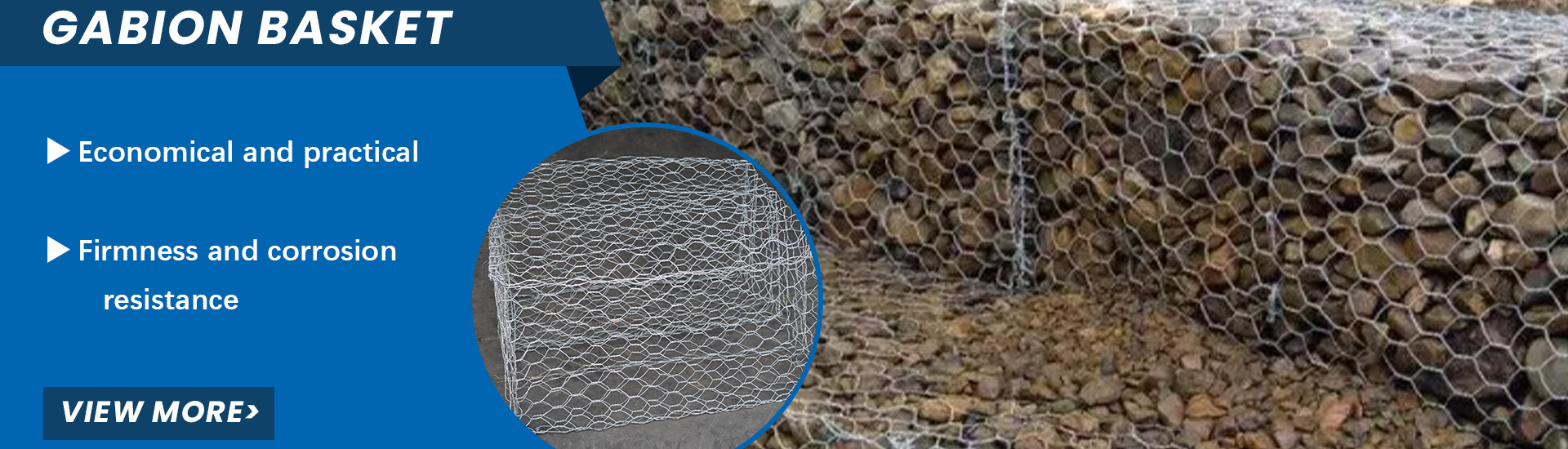 Шестиугольная проволочная сетка ПВХ покрытая габионная коробка для защиты берегов рек с оцинкованным габионом