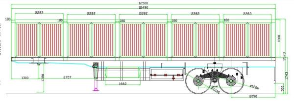 Heavy-Duty 3-Axle Van Semi-Trailer Side Wall Height 600-1500mm/Customized AND9400XXY