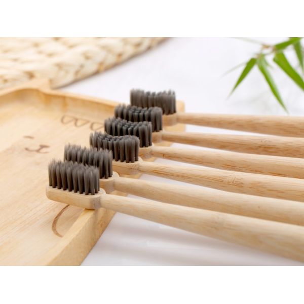 Kids 100% Eco Bamboo Toothbrush Compostable Wood Fiber Bristles
