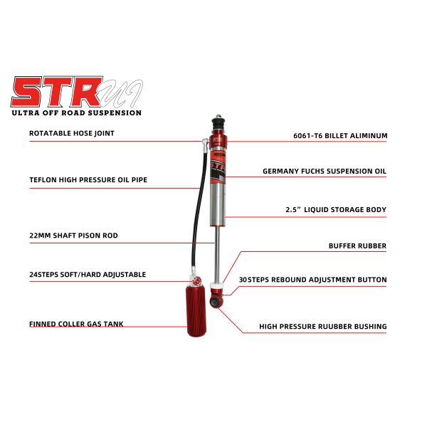 Adjustable Nitrogen Coilovers Shock For Toyota Prado 120/150