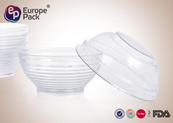 Recyclable BPA Free Ps Disposable Plastic Cups With Lids 0.9Mm Thickness