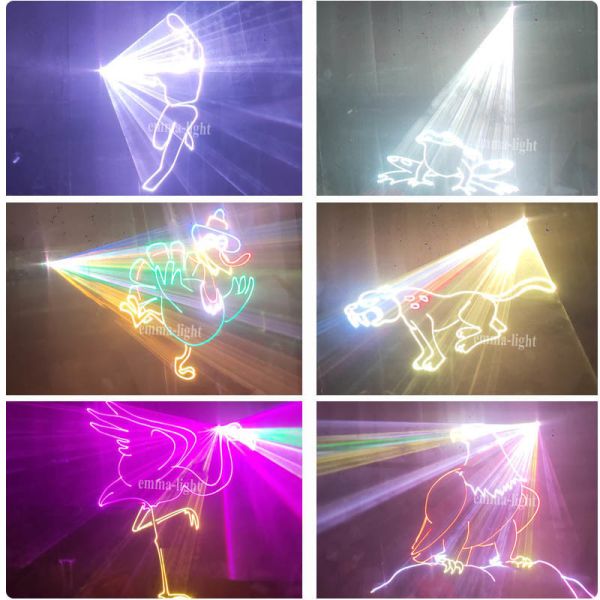 25W RGB ILDA Laser Light System with 50KPPS Scanner Speed and DMX512 Control for DJ Disco Stage