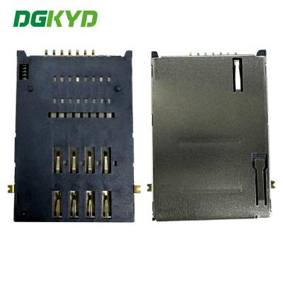 Détenteur de carte SIM PUSH 6P+1P avec interrupteur à droite à colonne, détenteur de carte téléphonique DGKYDSIM18H61A6A2Y3WS286