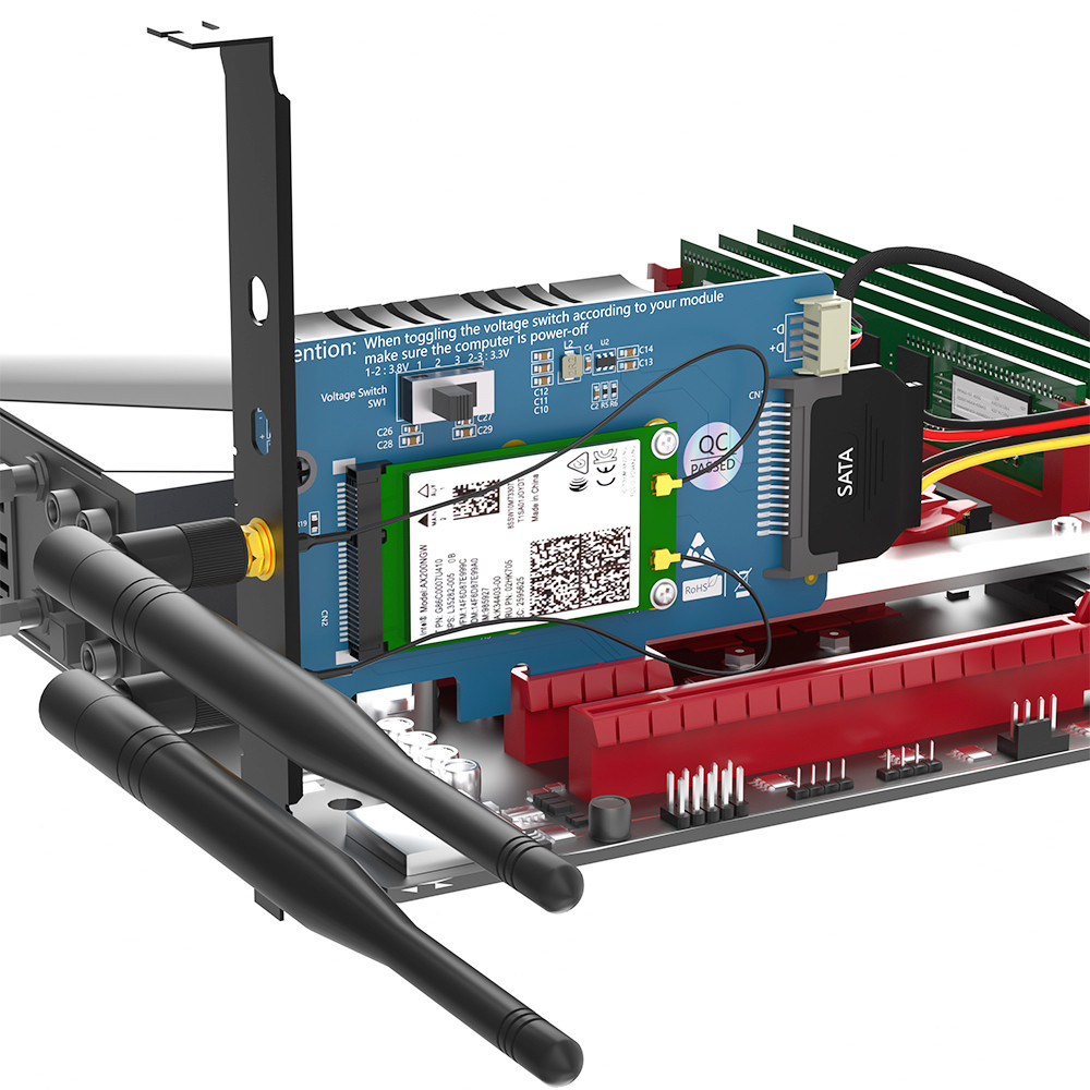 Mini PCI-E PCI Express в PCI-E 1x адаптер для Wi-Fi и 3G-4G-LTE карт