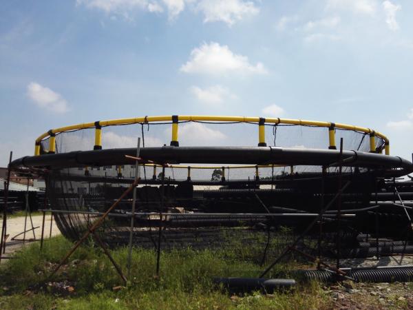 High Tenacity River Fishermen Aquaculture Circular Cage USD Supported Black and Yellow Support for Payments